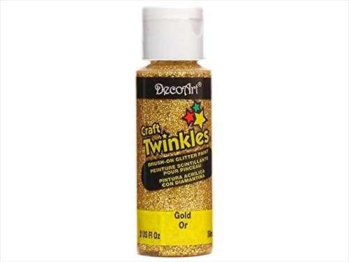 DecoArt Craft Twinkles Glitzerfarbe, 57 ml, goldfarben von Deco Art