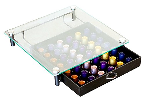 Deco Brothers Nespresso OriginalLine Schubladenhalter aus gehärtetem Kristallglas für Kapseln von Deco Brothers