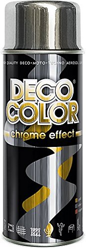 CHROMEFFEKT-SPRAY DEKORATION KüNSTLERISCHES DEKOR SPIEGELEFFEKT METALLFARBE (silber). von Deco Color