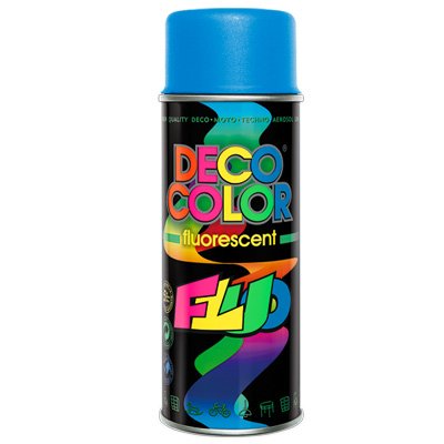 Deco Color DC Lackspray Neon 400ml freie Farbauswahl (Neonlack Blau 400ml) von Deco Color