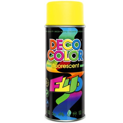 Deco Color DC Lackspray Neon 400ml freie Farbauswahl (Neonlack Gelb 400ml) von Deco Color