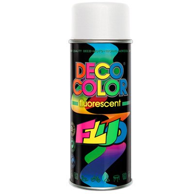 Deco Color DC Lackspray Neon 400ml freie Farbauswahl (Neonlack Weiß 400ml) von Deco Color