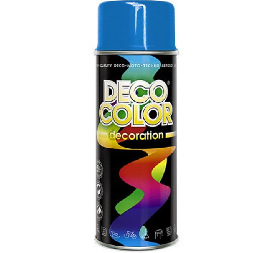 Deco Color DC Lackspray glänzend 400ml nach RAL freie Farbauswahl (himmelblau glanz RAL 5015) von Deco Color