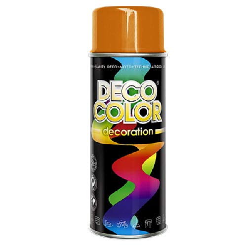 Deco Color DC Lackspray oder Grundierung glänzend 400ml nach RAL freie Farbauswahl (orange glanz RAL 2004) von Deco Color