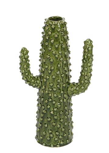 Deco 79 62169 Green Cactus Ceramic Vase, 12" x 5" von Deco 79