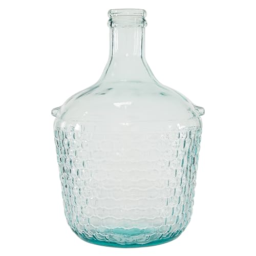 Deco 79 Farmhouse Glasvase, 25,4 cm breit, 43,2 cm hoch – 18221, Glas, blau, L x 10" W x 17" H von Deco 79