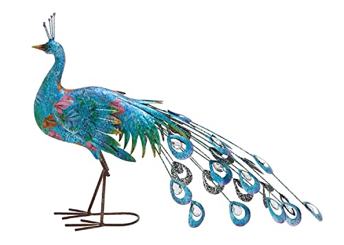 Deco 79 Metall Pfau Skulptur, 78,7 cm W/50,8 cm H von Deco 79