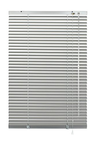 Deco Company Alu-Jalousie ohne Bohren, Zum Klemmen, Inkl. Klemmträgern, Sichtschutz, Lichtschutz, Blendschutz, Aluminium-Jalousie, Silber, 130 x 175 cm von Deco Company