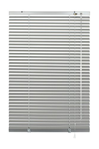 Gardinia Alu-Jalousie ohne Bohren, Zum Klemmen, Inkl. Klemmträgern, Sichtschutz, Lichtschutz, Blendschutz, Aluminium-Jalousie, 70 x 130 cm, Silber von Gardinia