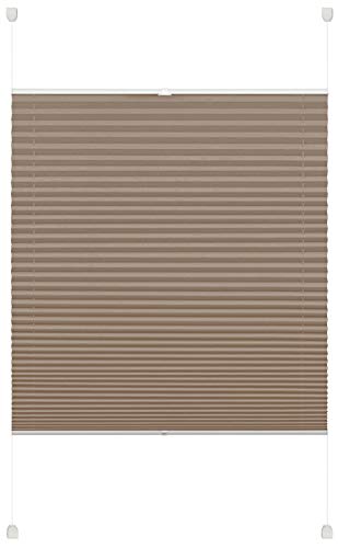 Deco Company Plissee zum Klemmen, Blickdichtes Faltrollo, Alle Montage-Teile inklusive, EASYFIX Plissee verspannt mit zwei Bedienschienen, Taupe, 65 x 130 cm (BxH) Deco Company Plissee zum Klemmen, Blickdichtes Faltrollo, Alle Montage-Teile inklusive, EASYFIX Plissee verspannt mit zwei Bedienschienen, Taupe, 65 x 130 cm (BxH) von Deco Company