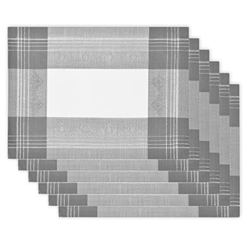 Deco Mex HZ78576033345 6er-Set Mellie Tischset 33x45cm weiß, grau von Deco Mex