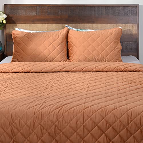 Deco Mex JS0549240T Abdeckset 3-teilig ELENIA 240x260cm / 50x70cm Terracotta von Deco Mex