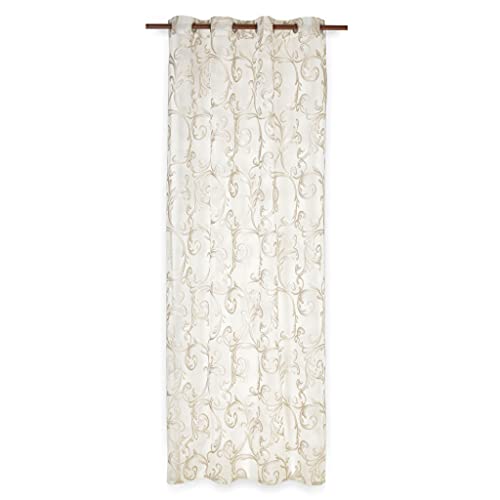 Deco Mex VABA275522 VorhangAVILA, Polyester, Viskose, Beige, Normale Größe von Deco Mex