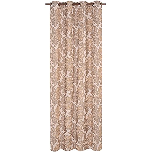 Deco Mex VAEK29616 ANNECYVorhang, Polyester, Rosa, Beige, Normale Größe von Deco Mex