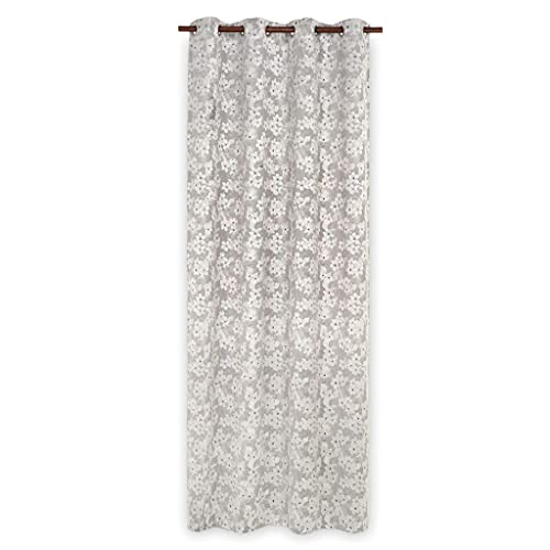 Deco Mex VAMK30301 ENNAVorhang, Polyester, Grau, Normale Größe von Deco Mex