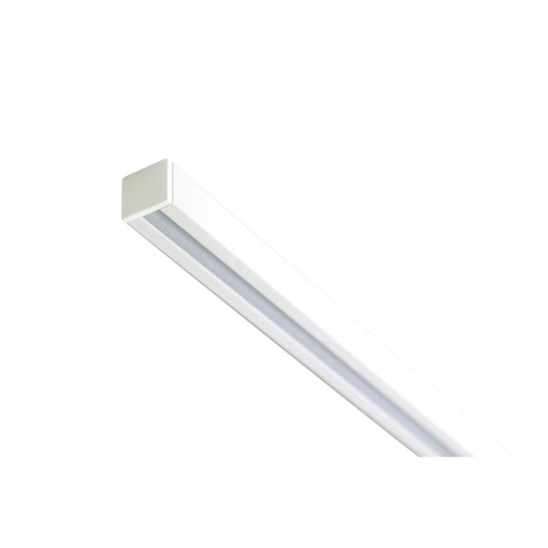 Deco-Raum Gardinenschiene nach Maß 1-Lauf Square Weiß 480cm von Deco-Raum