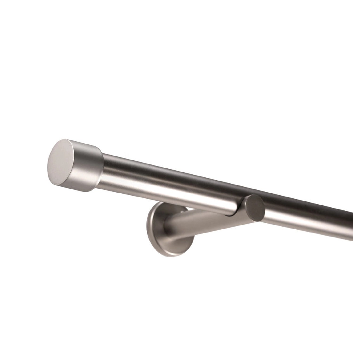 Deco-Raum Gardinenstange nach Maß 1-Lauf Kappe Ø 25 Edelstahl-optik 240cm Deco-Raum Gardinenstange nach Maß 1-Lauf Kappe Ø 25 Edelstahl-optik 240cm von Deco-Raum
