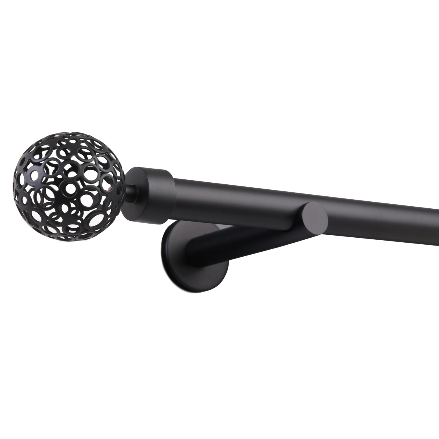 Deco-Raum Gardinenstange nach Maß 1-Lauf Kugel Ø 25 Schwarz 130cm Deco-Raum Gardinenstange nach Maß 1-Lauf Kugel Ø 25 Schwarz 130cm von Deco-Raum