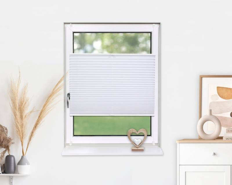 Deco-Raum Plissee Basic, blickdicht, Klemmträger, auf dem Fenster-/Türrahmen, Klemmfix von Deco-Raum