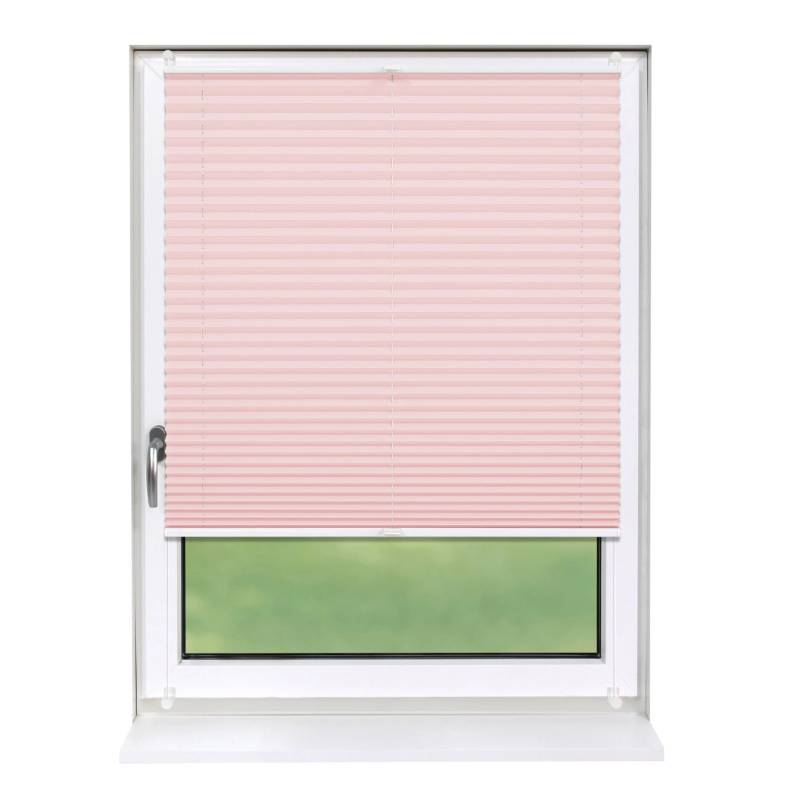 Deco-Raum Plissee Basic ohne Bohren 120x150cm Rosa Blickdicht Klemmfix von Deco-Raum