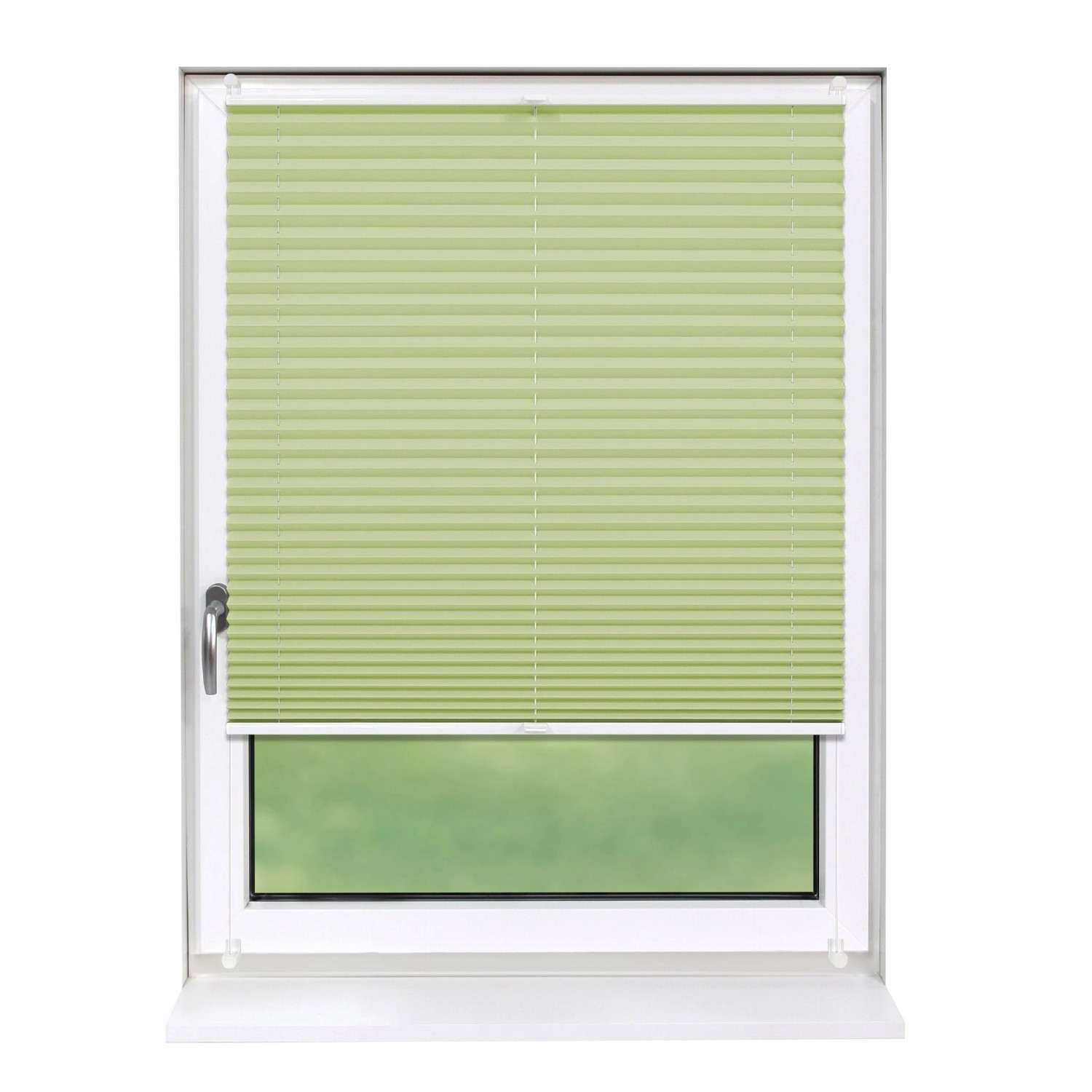 Deco-Raum Plissee Basic ohne Bohren 40x150cm Hellgrün Blickdicht Klemmfix von Deco-Raum