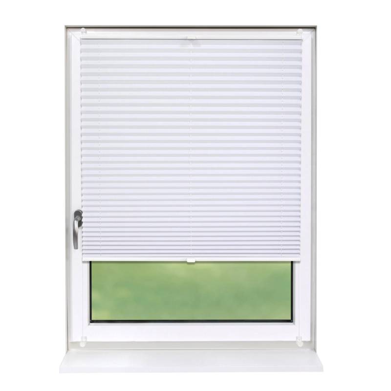 Deco-Raum Plissee Basic ohne Bohren 60x150cm Weiß Blickdicht Klemmfix von Deco-Raum