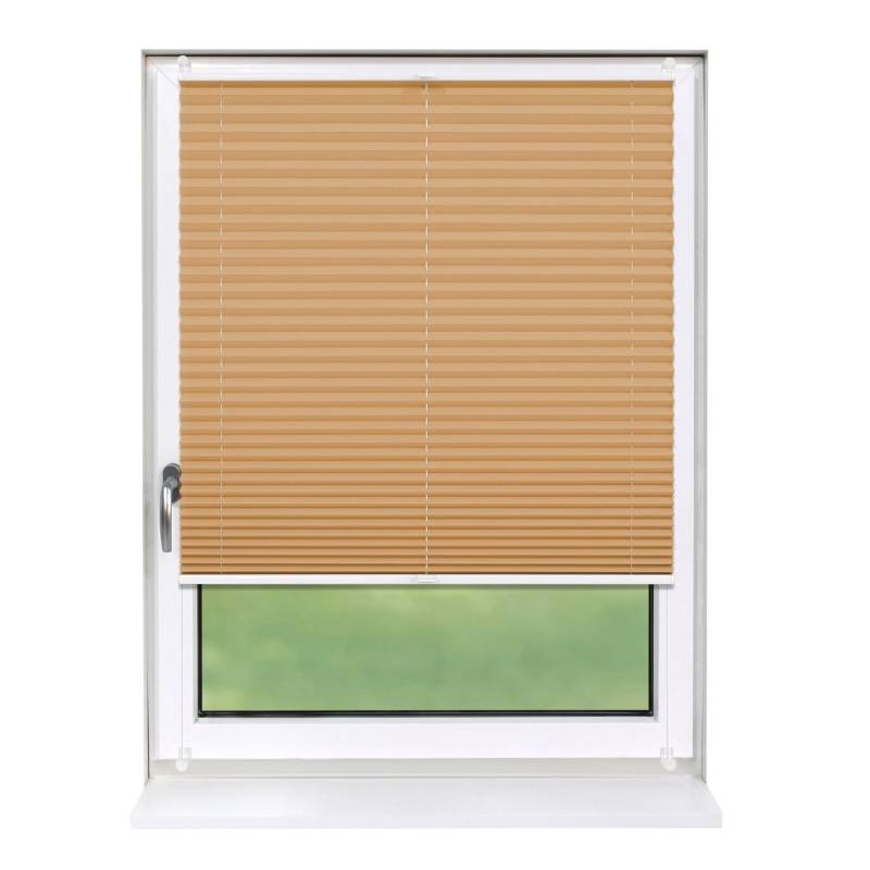 Deco-Raum Plissee Basic ohne Bohren 80x210cm Cappuccino Blickdicht Klemmfix von Deco-Raum