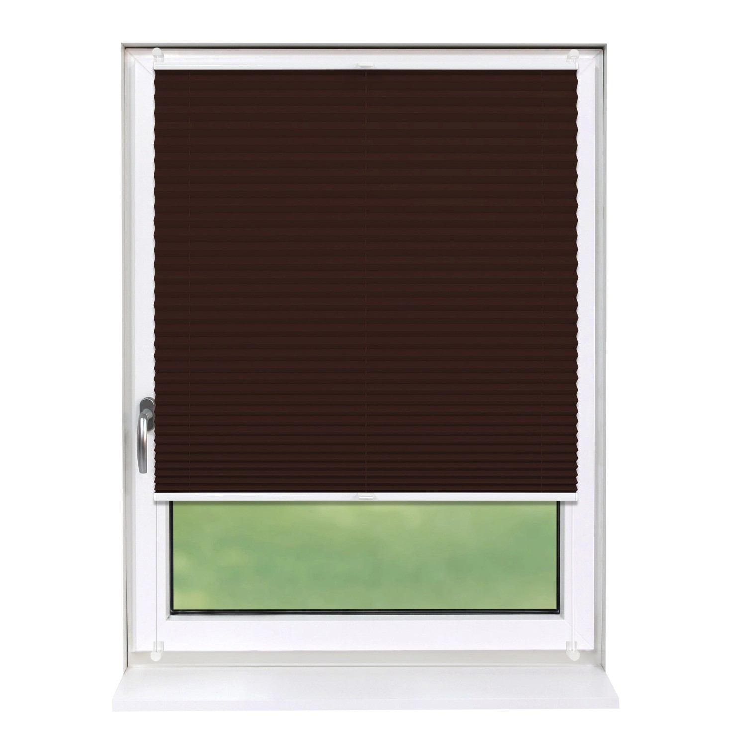 Deco-Raum Plissee Basic ohne Bohren 85x210cm Dunkelbraun Blickdicht Klemmfix Deco-Raum Plissee Basic ohne Bohren 85x210cm Dunkelbraun Blickdicht Klemmfix von Deco-Raum