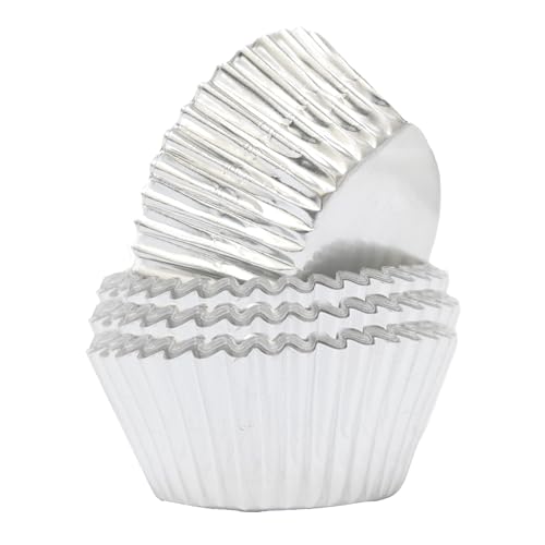Déco Relief - 96 silberne Muffinförmchen – für Cupcakes, Muffins – Farbe Silber – Präsentationsförmchen – Tassen von Déco Relief