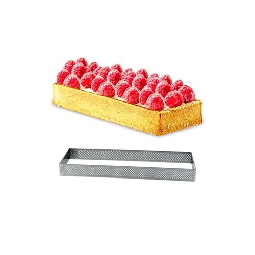 Déco Relief - Backrahmen mit Mikroperforation aus Edelstahl – rechteckig 10 x 4 cm – professionelles Material von Déco Relief