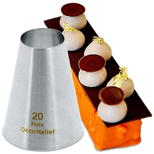 Déco Relief - Einfarbige Tüllen (N°20) Edelstahl Hygiene – Spritztülle – Profiwerkzeug – DDH928 von Déco Relief
