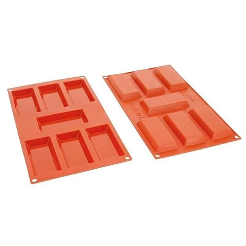 Déco Relief - Silikonform 7 Financiers 95 x 45 H 12 mm – Kuchenform zum Backen – professionelles Material von Déco Relief