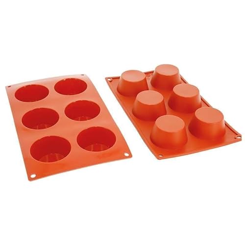 Déco Relief - Silikonform für 6 Muffins, ⌀ 6,9 x 3,5 cm – Kuchenform zum Backen – professionelles Material von Déco Relief