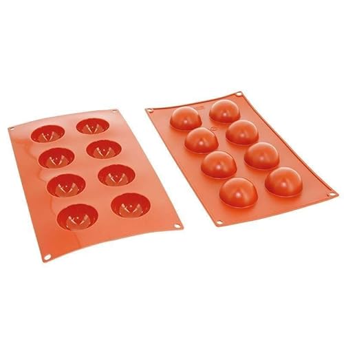 Déco Relief - Silikonform mit 8 Halbkugeln, ⌀ 5 x 2,5 cm – Kuchenform zum Backen – professionelles Material von Déco Relief