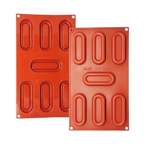 Déco Relief - Silikonform mit 8 Mulden, 76 x 48 x 22 mm – Kuchenform zum Backen – professionelles Material von Déco Relief