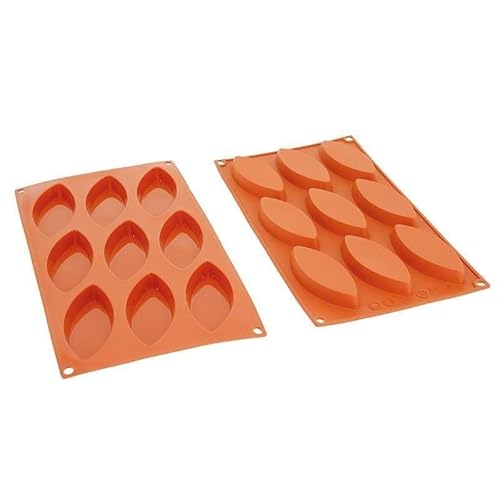 Déco Relief - Silikonform mit 9 Schalen 100 x 44 H 15 mm – Kuchenform zum Backen – professionelles Material von Déco Relief