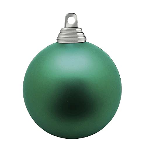 Aquagrüne, Matte Weihnachtskugel aus schwer entflammbarem Kunststoff, 20 cm Ø - per Stück von Deco Woerner