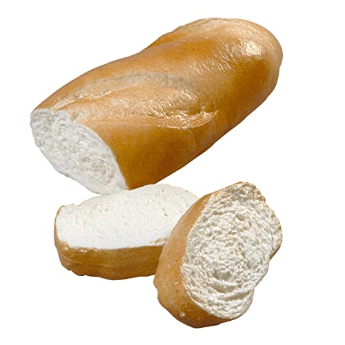 Baguette Brot Lebensmittel-Attrappe Hellbraun angeschnitten, 26 x 10 cm Fake Food Imitat Dekoration von Deco Woerner