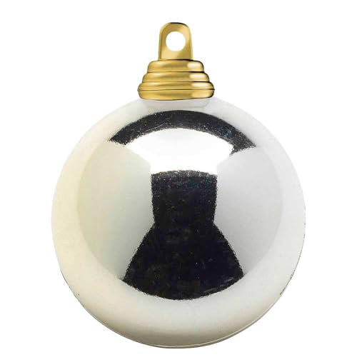 Cremegold, glänzende Weihnachtskugeln aus schwer entflammbarem Kunststoff, 8 cm Ø - 12 Stück Cremegold, glänzende Weihnachtskugeln aus schwer entflammbarem Kunststoff, 8 cm Ø - 12 Stück von Deco Woerner