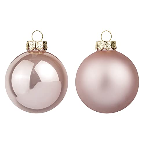 Deco Woerner 24St Weihnachtskugeln rosa 6cm Christbaumkugeln Glaskugeln Weihnachtsbaumschmuck von Deco Woerner