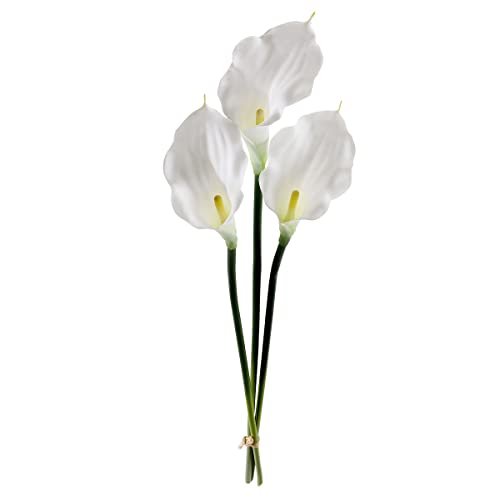 Deco Woerner Dekorative Kunstblumen-Bund-Calla bestehend aus DREI Callas 50 cm weiß von Deco Woerner