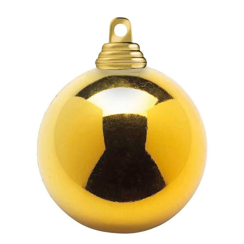Deco Woerner Dunkelgold, glänzende Weihnachtskugeln aus schwer entflammbarem Kunststoff, 8 cm Ø - 12 Stück von Deco Woerner