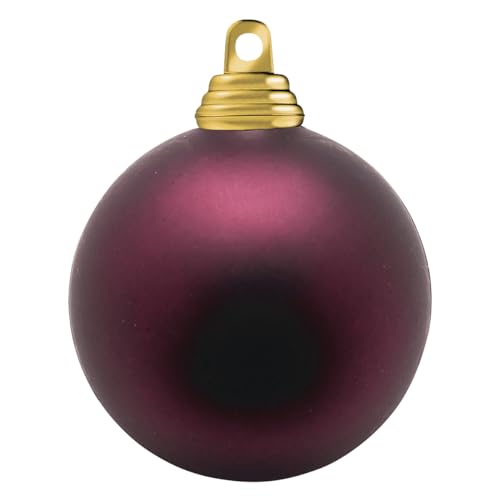 Deco Woerner Dunkelrote, Matte Weihnachtskugeln aus schwer entflammbarem Kunststoff, 8 cm Ø - 12 Stück von Deco Woerner
