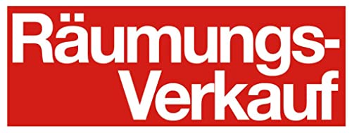 Deco Woerner Fenster-Ankleber Saleaktion Rabatt-Hinweis 'Räumungsverkauf' Sale rot 98 x 34 cm von Deco Woerner