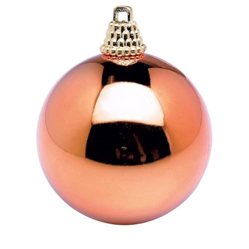 Deco Woerner Glänzende, kupferrote Weihnachtskugeln aus Plastik, 8 cm Ø - 12 Stück Deco Woerner Glänzende, kupferrote Weihnachtskugeln aus Plastik, 8 cm Ø - 12 Stück von Deco Woerner
