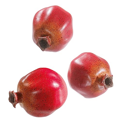 Deco Woerner Granatapfel Lebensmittel-Attrappe7 cm 3 STK. Fake Granatapfel Deko Obst naturgetreue Granatäpfel Künstliches Obst von Deco Woerner