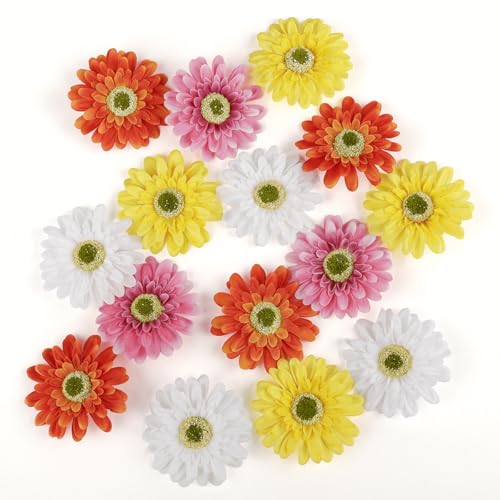 Deco Woerner Künstliche Gerbera Streublüten bunt gemischt 10 cm Ø - 36 Stück von Deco Woerner
