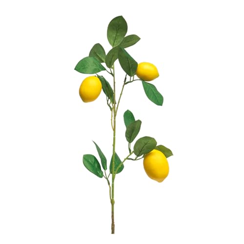 Deco Woerner Künstlicher Zitronenzweig mit Zitronen 74 cm Kunstpflanze Kunstzweig Deko-Zweig Zitronenzweig von Deco Woerner