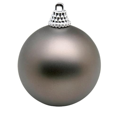 Deco Woerner Weihnachtskugeln stahlgrau matt, 10cm - 6Stück von Deco Woerner