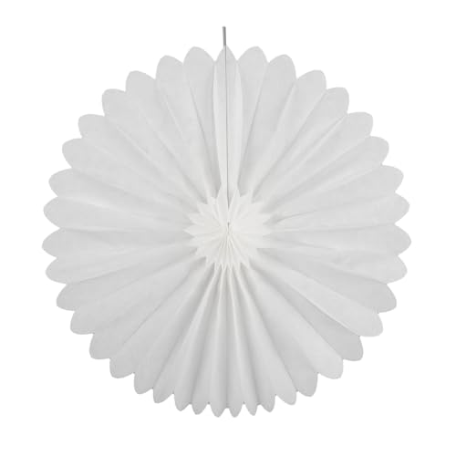 Deco Woerner Papierfächer 35 cm Ø weiß, schwer entflammbar B1 von Deco Woerner